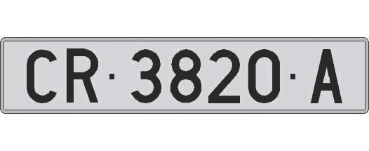 CR3820A matricula larga