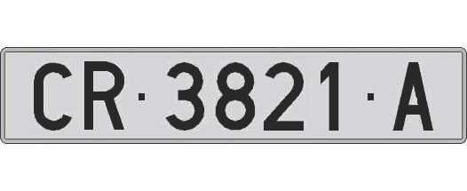 CR3821A matricula larga