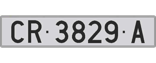 CR3829A matricula larga