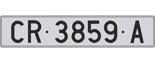 CR3859A matricula larga