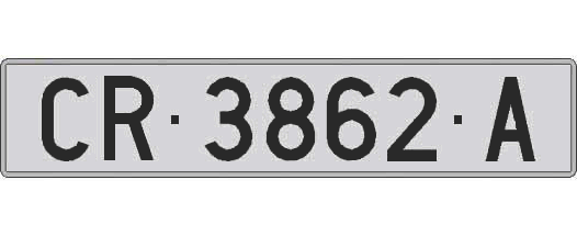 CR3862A matricula larga