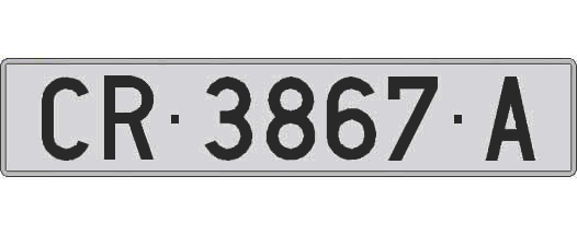 CR3867A matricula larga