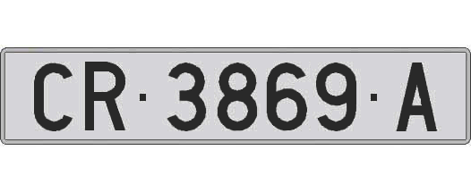 CR3869A matricula larga