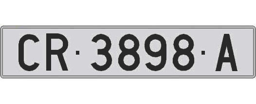 CR3898A matricula larga