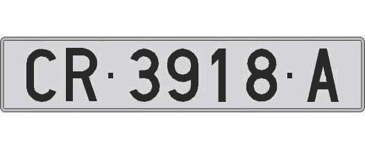 CR3918A matricula larga