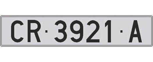 CR3921A matricula larga