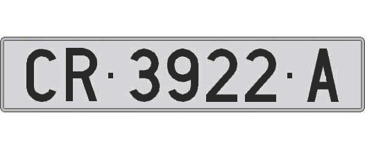 CR3922A matricula larga