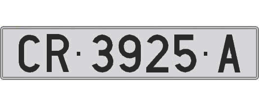 CR3925A matricula larga