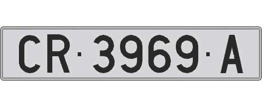 CR3969A matricula larga