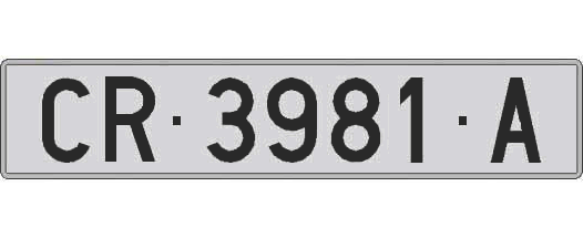 CR3981A matricula larga