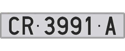 CR3991A matricula larga