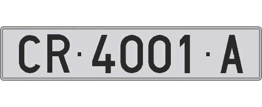 CR4001A matricula larga