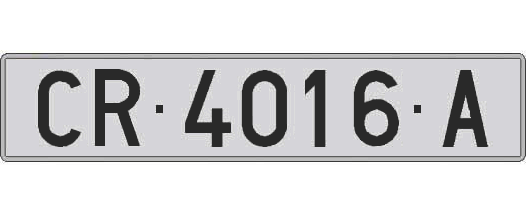 CR4016A matricula larga