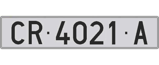 CR4021A matricula larga