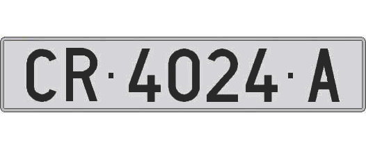 CR4024A matricula larga