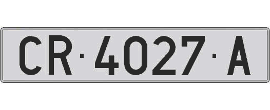 CR4027A matricula larga
