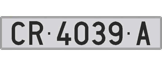 CR4039A matricula larga