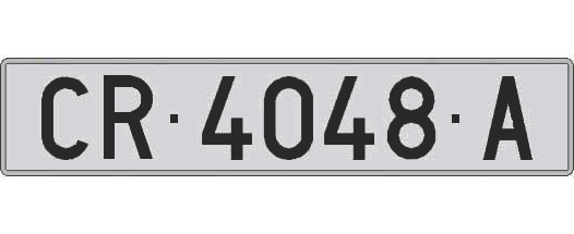 CR4048A matricula larga