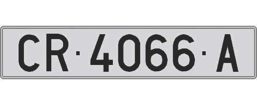 CR4066A matricula larga