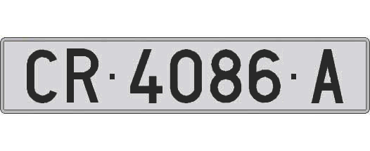 CR4086A matricula larga