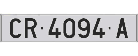 CR4094A matricula larga