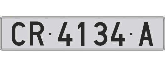 CR4134A matricula larga