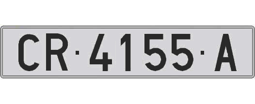 CR4155A matricula larga