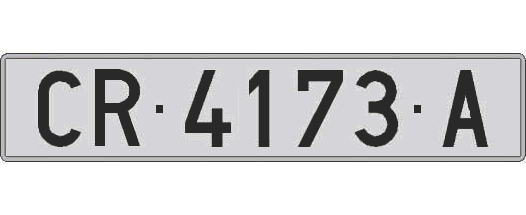 CR4173A matricula larga