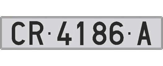 CR4186A matricula larga