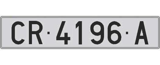 CR4196A matricula larga