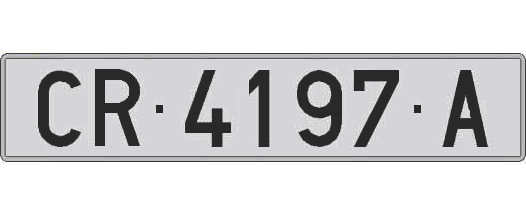 CR4197A matricula larga