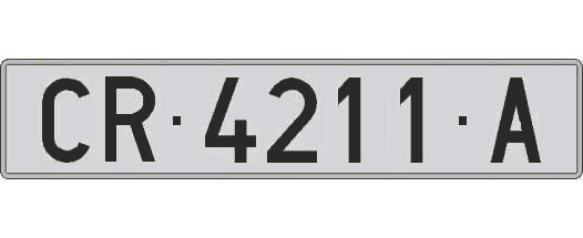CR4211A matricula larga