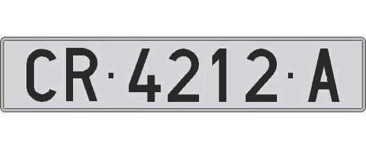 CR4212A matricula larga