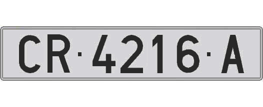 CR4216A matricula larga