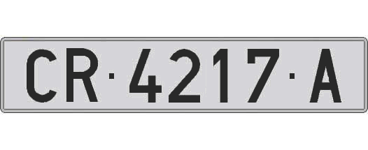 CR4217A matricula larga