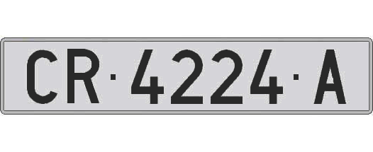 CR4224A matricula larga