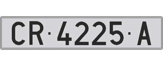 CR4225A matricula larga