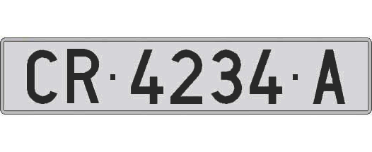 CR4234A matricula larga