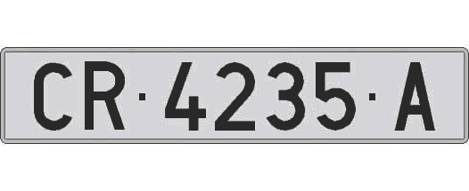 CR4235A matricula larga
