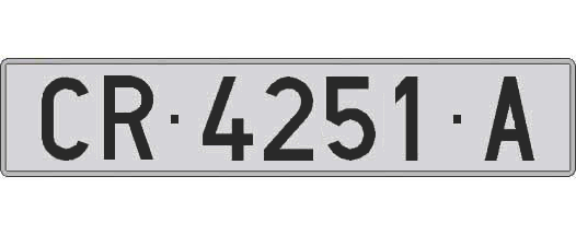 CR4251A matricula larga