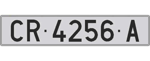CR4256A matricula larga