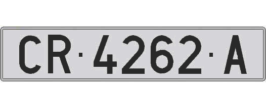 CR4262A matricula larga