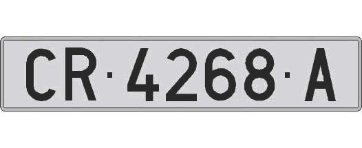 CR4268A matricula larga