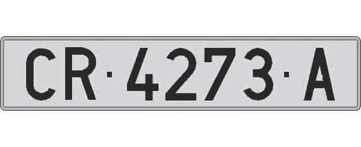 CR4273A matricula larga
