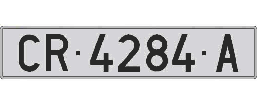 CR4284A matricula larga
