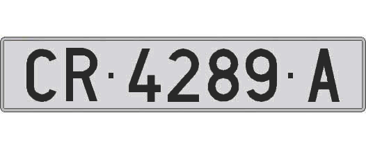 CR4289A matricula larga