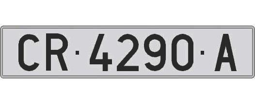 CR4290A matricula larga