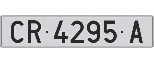 CR4295A matricula larga