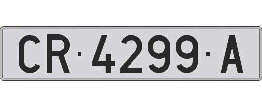 CR4299A matricula larga