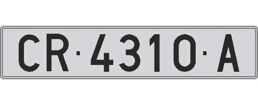 CR4310A matricula larga